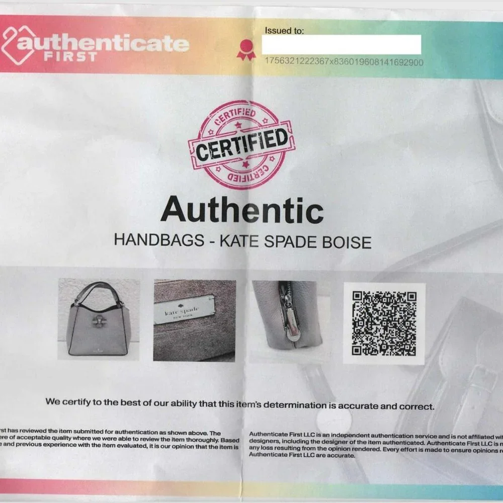 kate spade Gray Pebble Leather Satchel with Top Handle & Crossbody Strap